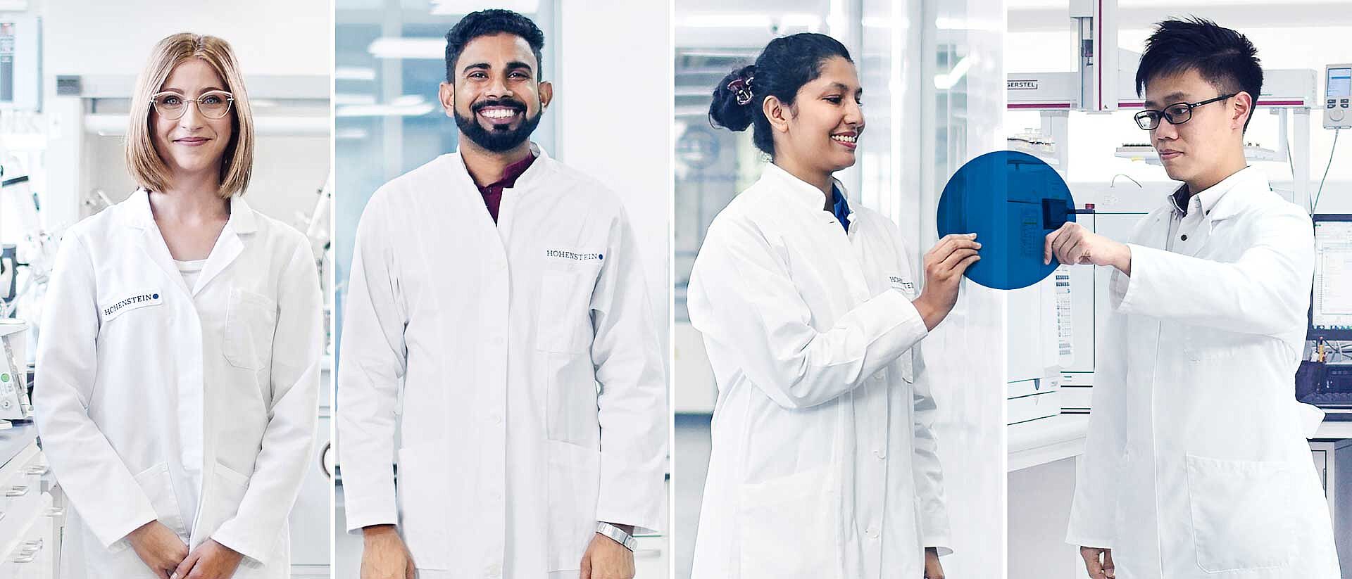 Empleados de laboratorio de Hohenstein en Alemania, India, Bangladesh, Hong Kong y Shanghái