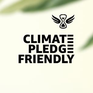 Logotipo de Amazon para el programa Climate Pledge Friendly