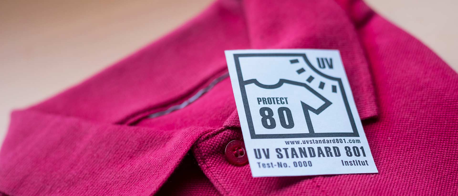 Ropa de protección UV con etiqueta UV STANDARD 801